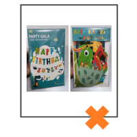 Papieren slinger Happy Birthday happy Dino